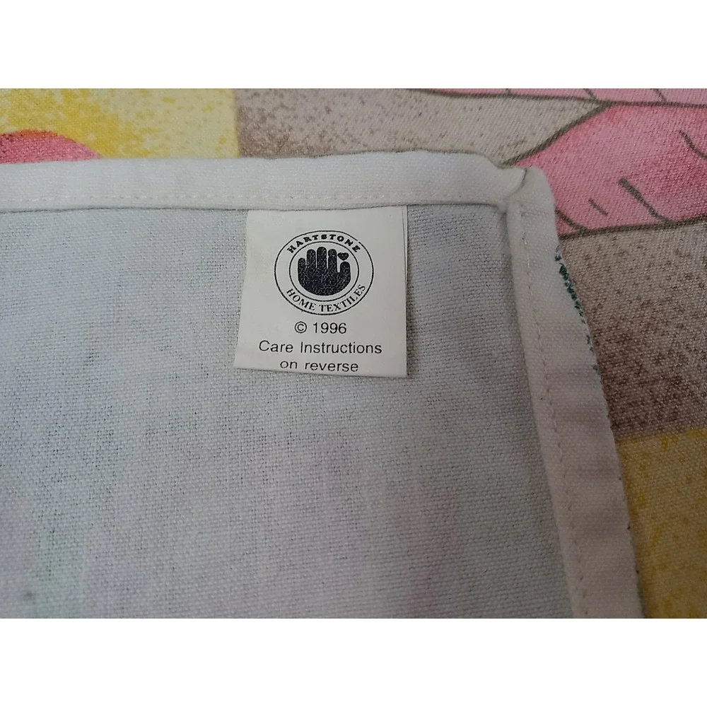Lot Of 4 Vintage Hartstonz Placemats Vegetable Pattern Cloth Placemats‎ 1996